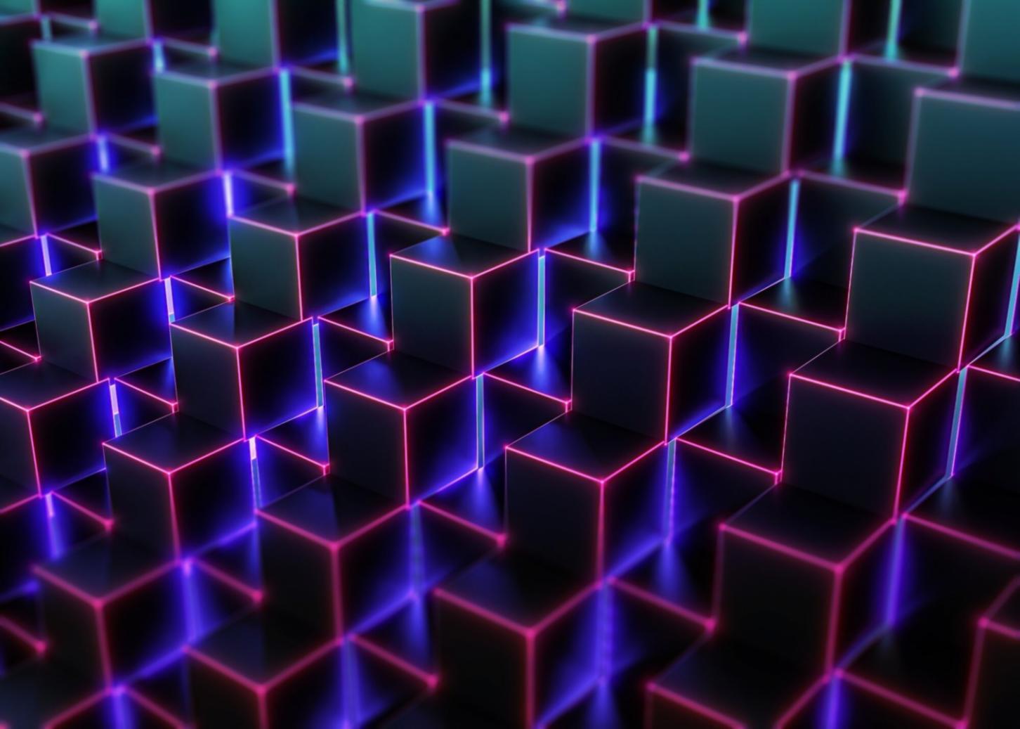 Students collaborating on blockchain project analysis